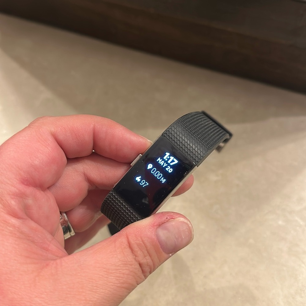 Black Fitbit Tracker